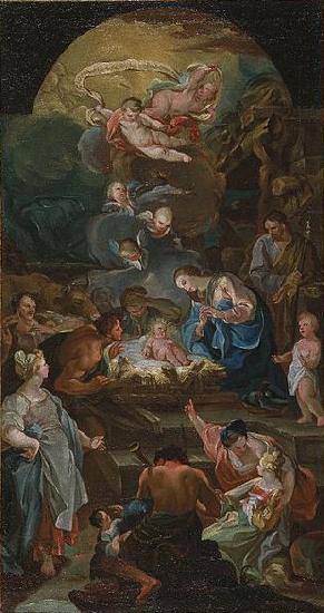 unknow artist Adoration of the Shepherds oil painting picture